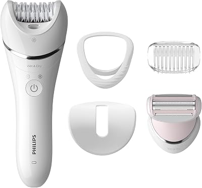 Philips Series 8000 Epilator BRE710/01 Wet & Dry 5 Accessories Shaver Head