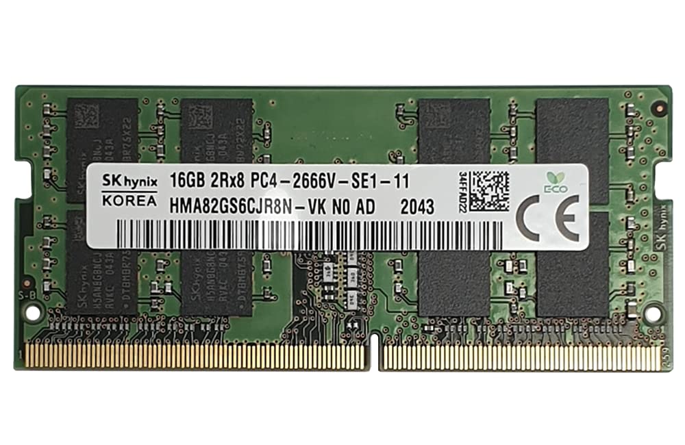 Hynix 16GB (1x16GB) DDR4 Sodimm 2666MHz 260 Pin PC4-21300 hma82gs6cjr8n-vk