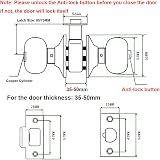 Qrity Stainless Steel Entrance Privacy Door Handle Lockset Key Locking 60/70mm view 6