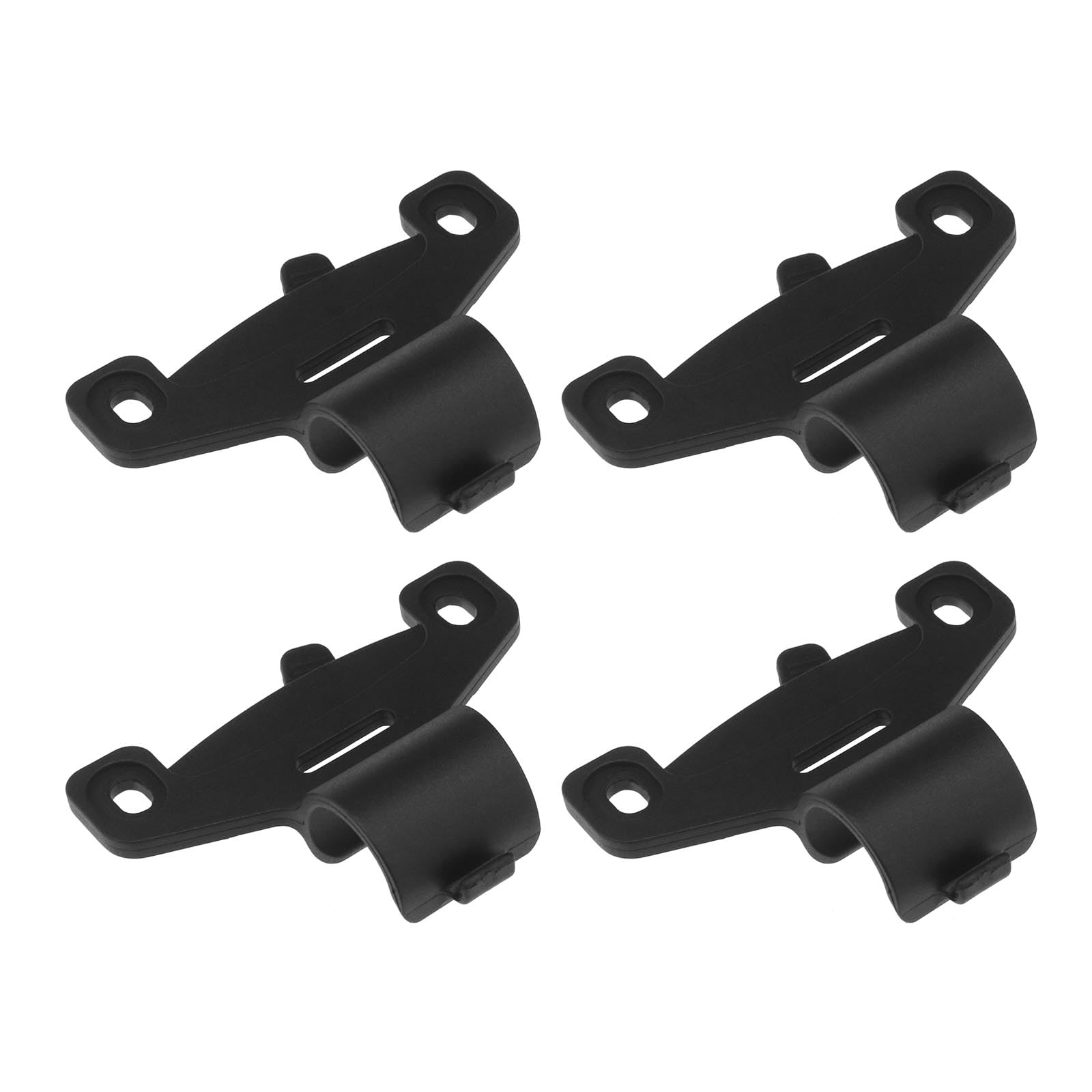 VGOL 4PCS 20mm Black Plastic Bicycle Pump Holder Bracket Bike Cycling Pump Holder Silicone Fixing Strap Clip for Road and Mountain Bikes 20mm Diameter Air Pump