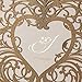 Wishmade Gold Heart Laser Cut Wedding Invitations Cards Kits 50 Pieces Elegant Floral Paper Invites for Marriage Cardstock Engagement Birthday Bridal Shower(Set of 50pcs)