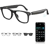 Smart Glasses for Men &amp; Women, Audio Photochromic Glasses with Translation | Audio Bluetooth Glasses, 165 Translations, Music Playback, Meeting Analysis, Hands-Free Calls, UV &amp; Blue Light Protection