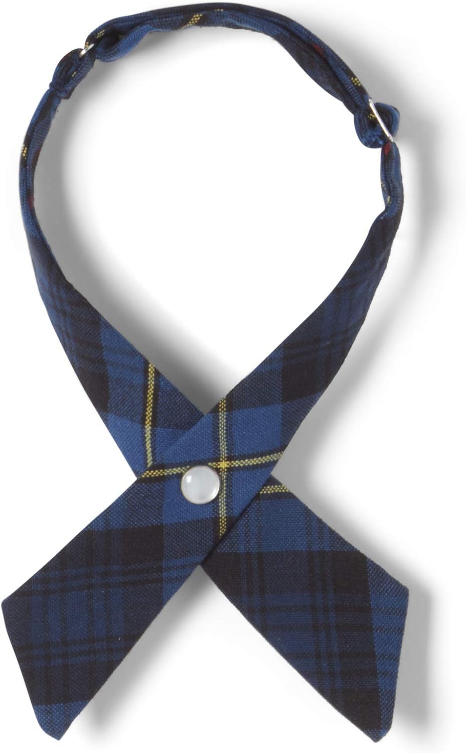 French Toast Girls' Adjustable Cross Tie, Blue & Red Plaid