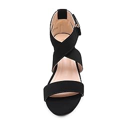 DREAM PAIRS Women's Elastic Ankle Strap Wedge