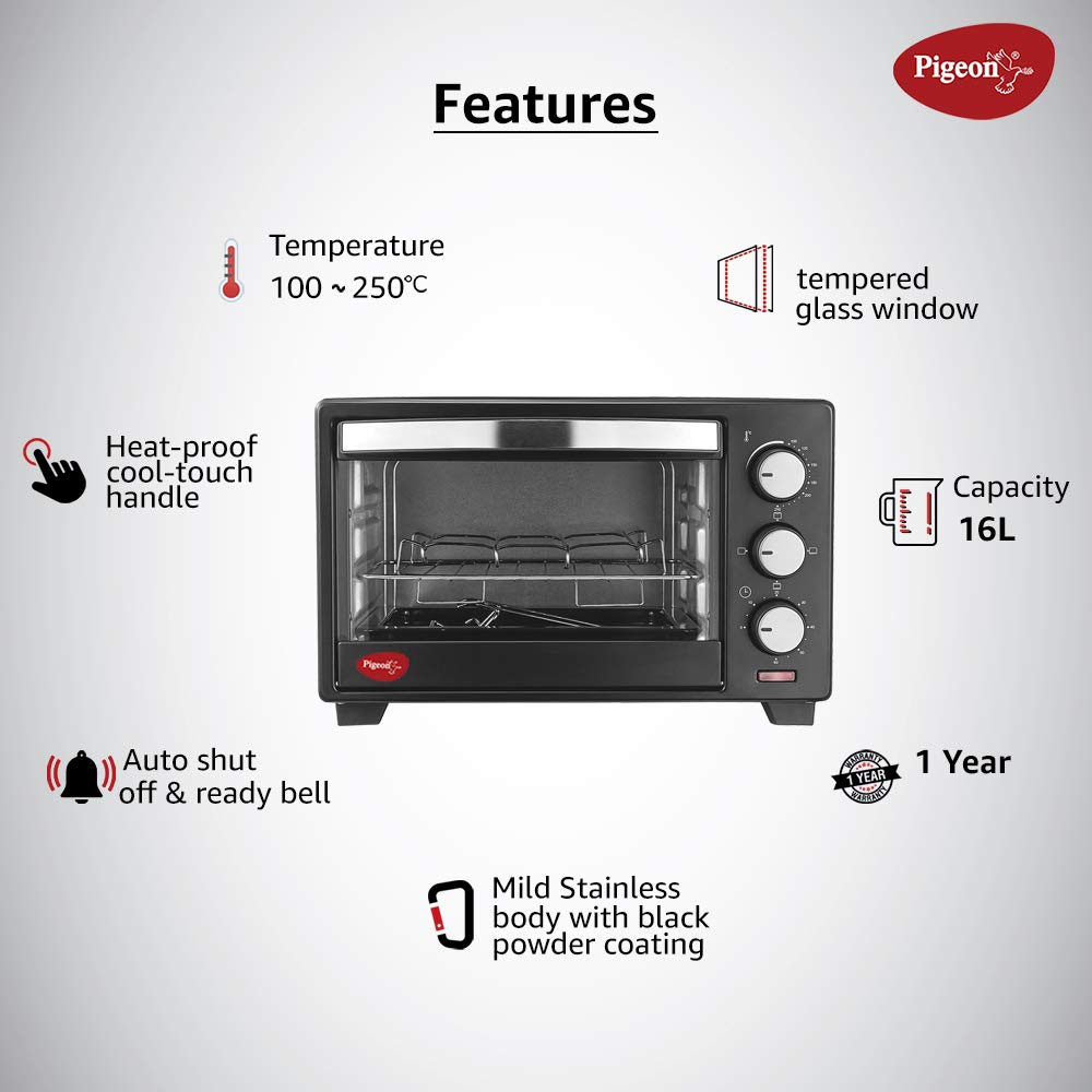 Pigeon Oven Toaster and Grill -16 Liter OTG