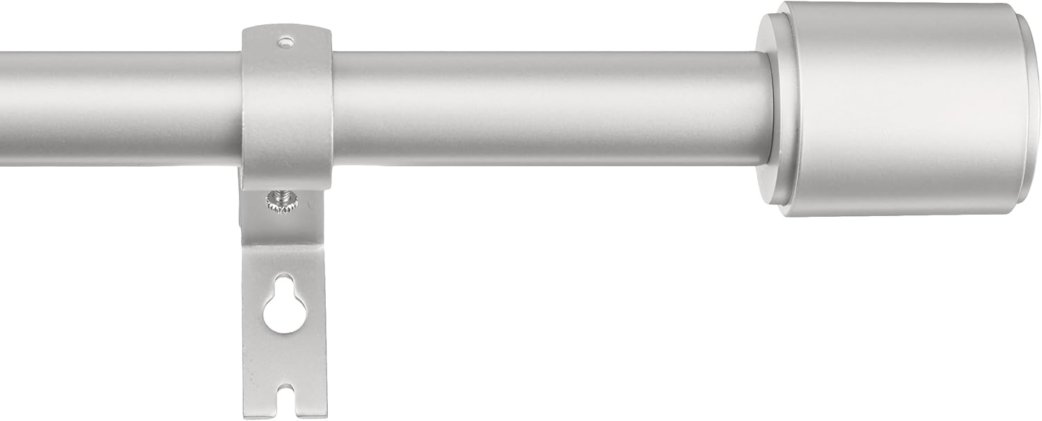 Basics Adjustable Curtain Rod Wall Bracket Hooks, Set of 2, Silver Nickel: Home & Kitchen