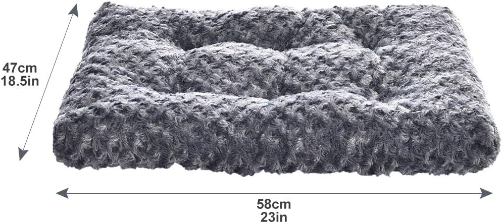 Basics Pet Dog Bed Pad, 23 x 18 x 2.5 Inch, Grey Swirl : Pet Supplies
