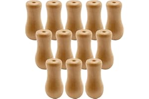 SANGXIU 12pcs Wood Cord Tassels Window Blind Window Blind Wood Cord Knobs Small Pendants Drop Pull End Rolling Curtain Pendan