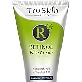 TruSkin RETINOL Cream MOISTURIZER for Face and Eye Area, Best for Wrinkles, Fine Lines - Vitamin A, E, B5, Hyaluronic Acid, Organic Jojoba Oil, Green Tea. 2.0 Fl Oz