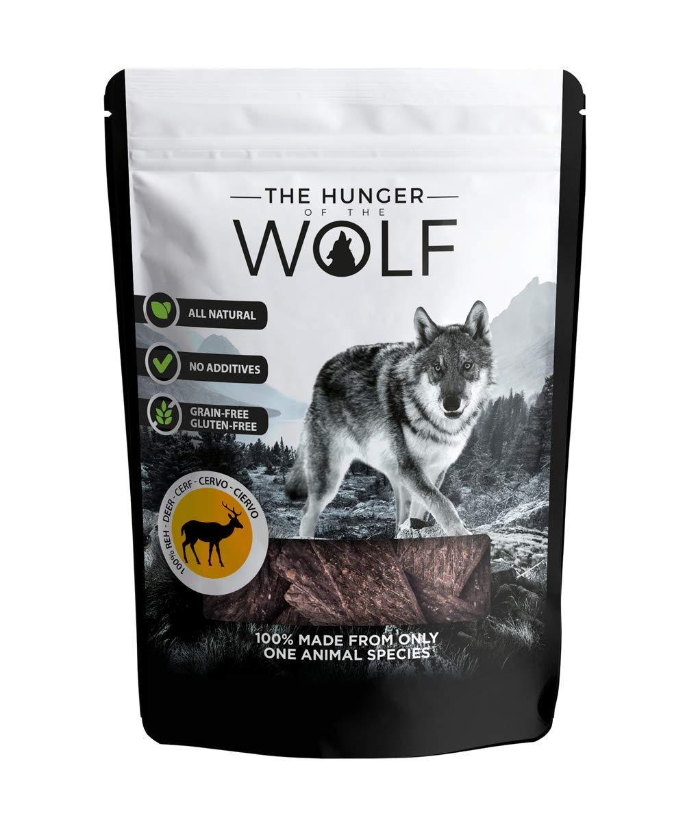 The Hunger of the Wolf Meat Snack for Dogs - For All Adult Breeds, 100% Fresh Deer Meat, 0.2 kg โ image 1