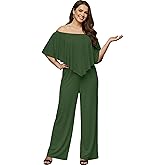 KOH KOH Womens 2026 Long Pant Strapless Off Shoulder Pocket One Piece Jumpsuit Outfit
