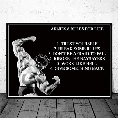 Hllhpc Wall Art Stampe Su Poster Pittura A Olio Arnold Schwarzenegger Bodybuilding Fitness Palestra Quadri Murali Quadri Decorazioni Per La Casa 30 42cm Amazon It Casa E Cucina