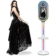 FXNFXLA DSLR Photo Booth Machine Portable 15.6 Inch Touch Screen Camera Mirror Photobooth with Flight Case Packing for Wedding Party Events