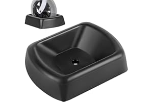 Komokeru Jack Wheel Chock, Trailer Wheel Chock Rubber Jack Caster Wheel Dock, 6" Single RV Jack Block Stabilizer Wheel Stopper for RV Boat Caravans and Trailers