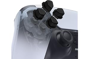eXtremeRate Ergonomic Split Dpad Buttons (SDP Buttons) for PS5 Controller, Black Independent Dpad Direction Buttons for PS5, 
