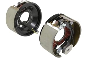 M-Parts 1 Pair of Self-Adjusting 12-1/4" X 3-3/8" (12.25" X 3.375") Electric Trailer Brake Assemblies for 9,000/10,000 Lbs (9K/10K) Trailer Axles; 1 LH (77-1210-1) + 1 RH (77-1210-2)