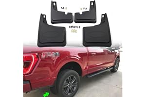 WOCCH F150 Mud Flaps for Ford F-150 2021 2022 2023 2024 All Weather Mudflaps Splash Guards for Trucks/Front Rear 4pc Set/No Need to Drill Holes/Only Fit No Fender Flares' Model