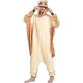 Hundredmore Unisex Adult Animal Onesie Pajamas, Men Women Flannel Halloween Cosplay Costume