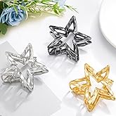 Outyua Metal Hair Claw Clips Star Hair Clip for Women 2.3" Strong Hold Hair Jaw Clips for Thin Thick Hair 3PCS