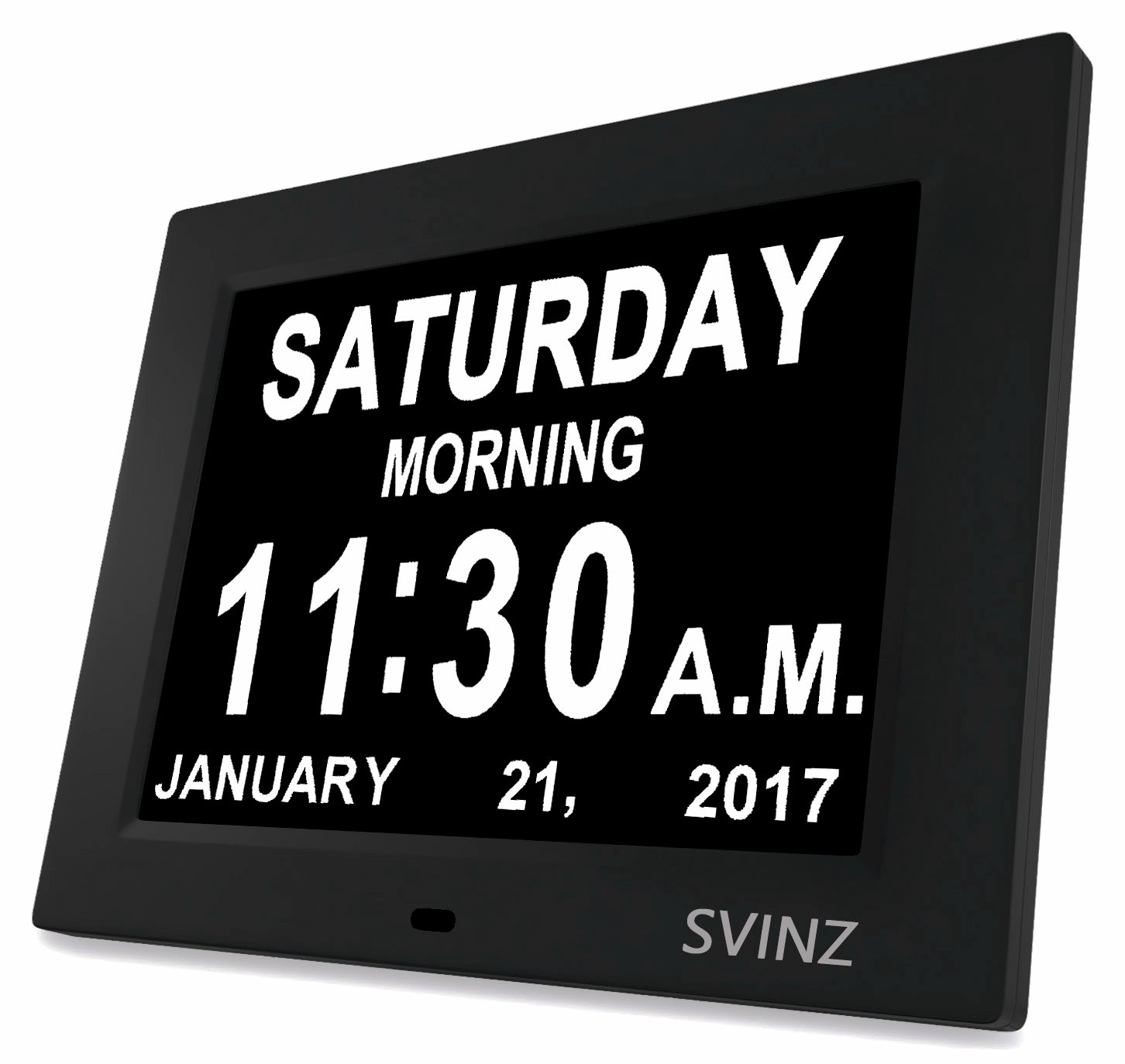 SVINZ 3 Alarms Dementia Clock, 2 Auto-Dim Options, Large Display