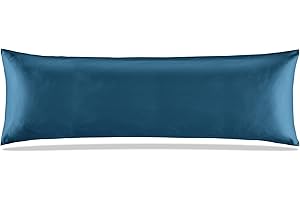 SLEEP ZONE Satin Pillowcase for Hair and Skin (Teal, 55x21 Inches) - Ultra Soft Silky Pillowcase Set of 1 - Satin Pillow Covers with Envelope Closure - Gift Choice for Girls and Women
