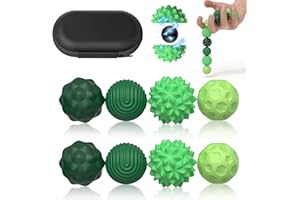 HONBQYCC Magnetic Sensory Fidget Balls (8PCS), Weighted Magnet Balls Fidget Toys for Teens Adult ADHD Autism Anxiety, Quiet Stress Relief Office Desk Gadgets, Hand Therapy Sensory Toy Items Gift (Green)