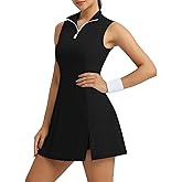 Fengbay Tennis Dresses for Women,Golf Dress with Shorts and Pockets for Athletic Dress Sleeveless Workout Dress
