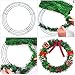 URATOT 2 Pack Wire Wreath Frame Round Green Metal DIY Floral Crafts Wire Wreath Form for New Year Thanksgiving Day Valentines Decorations