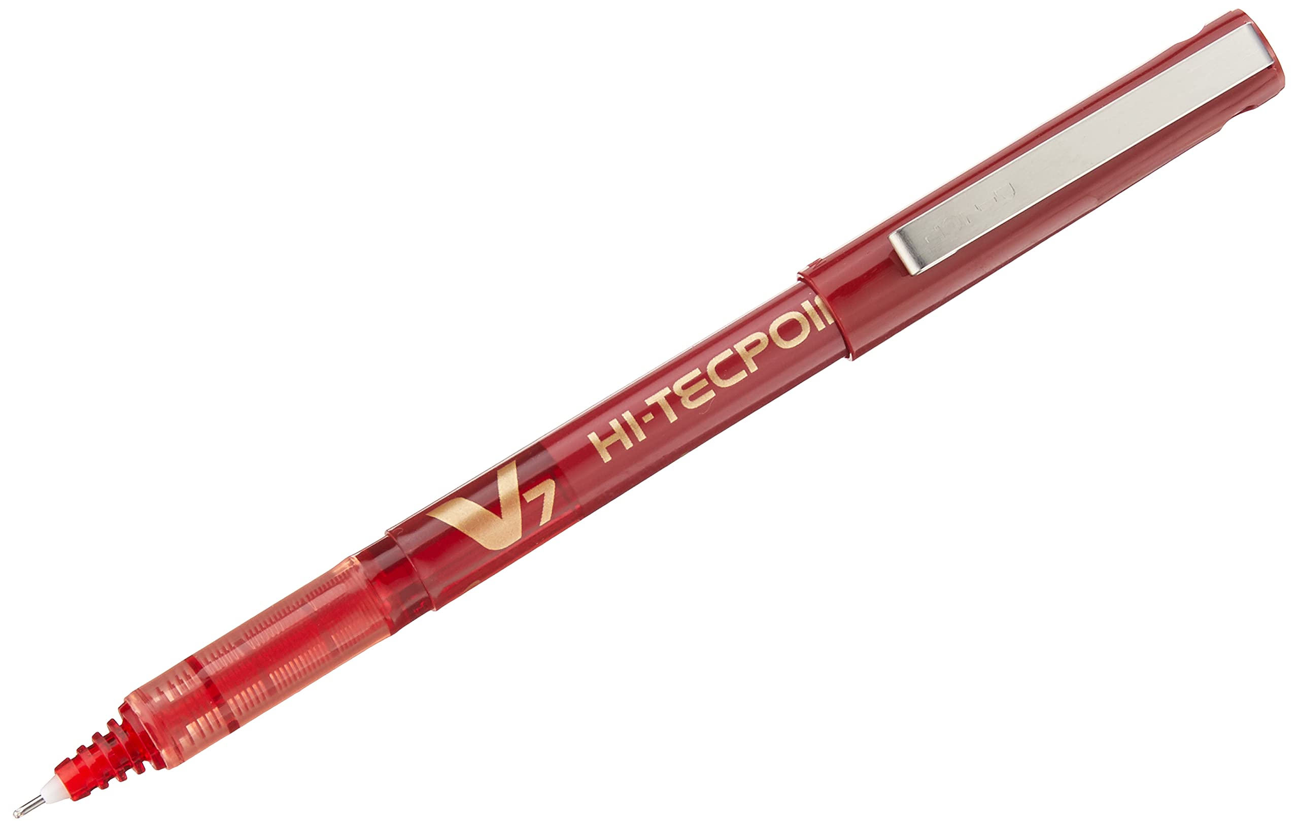 Pilot V7 Hi-Tecpoint Rollerball Pen, 0.7 mm Tip - Red, Box of 12 — image 1