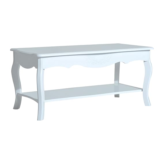 HomCom Mesa de Centro de Salón y Comedor Tipo Mesita de Café Auxiliar