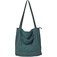 WantGor Women Corduroy Tote Bag, Large Shoulder Hobo Bags Casual Handbags Big Capacity Shopping Work Bag