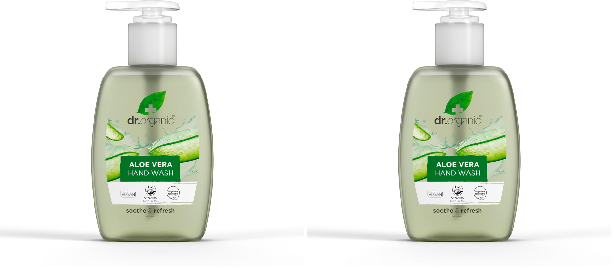 Dr Organic Aloe Vera Hand Wash, Soothing, Cleansing, Natural, Vegan, Cruelty-Free, Paraben & SLS-Free, Organic, 250ml, Packaging may vary (Pack of 2)