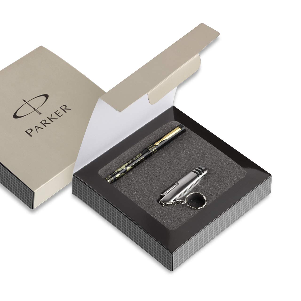 Parker Beta Millenium GT Ball Point Pen Gift Set With Swiss Knife At