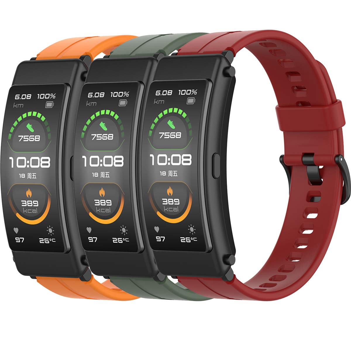 Shieranlee Compatible with HUAWEI Talkband B7 Strap，HUAWEI watch fit mini Strap,16MM Soft Silicone Tracker-Quick Release Straps for HUAWEI Talkband B6，B3