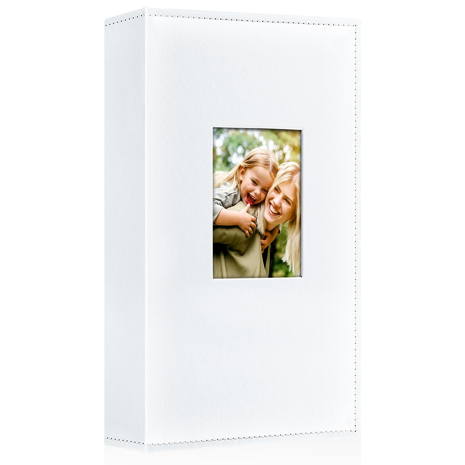 Ywlake Photo Album 10 x 15 300 cm Leather Fabric Album for Horizontal Photos White