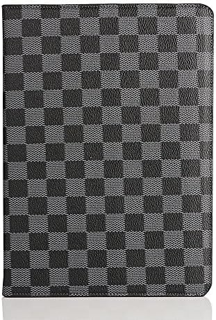 Case for iPad Pro 9.7 inch Luxury Decent Check Leather Folio Flip Stand Auto Sleep/Wake Hard Case For iPad Pro 9.7" 2016 Released (Pro 9.7-Black)