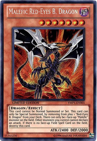 Yu-Gi-Oh! - Malefic Red-Eyes B. Dragon (YMP1-EN001) - 3D Bonds Beyond Time Movie Pack - Limited Edition - Secret Rare