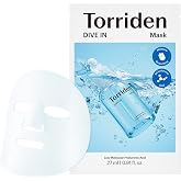 Torriden DIVE IN Hyaluronic Acid Facial Mask (10 sheets) | Deep Hydration Korean Face Sheet Mask | Panthenol &amp; Allantoin | Korean Skincare Mask