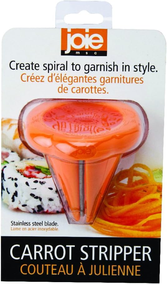 MSC International Joie Carrot Stripper Vegetable Slicer, Stainless Steel Blade, Makes Julienne Cuts and Garnishes, 1 EA