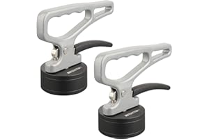 MUTUACTOR Strong Manual Magnetic Lifting Handle,2PCS Powerful Neodymium Magnet Pick Up Tools for Carrying,Quick Release Lift Magnet with Handle for Gripping Heavy Metal Objects Nails Knife