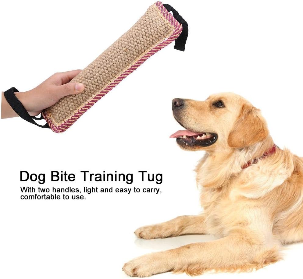 Smandy Dog Bite Tug Toy Sackcloth Jute Bite Tug Toys With Two Handles For Tug Of War Fetch Puppy Training Suitable For Small Medium Large Dogs - Image 3