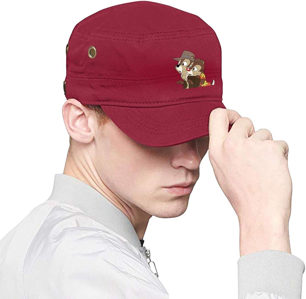 Amazon Co Jp Missy スタイリッシュ 大人着 男女兼用 野球帽 チップとデール アメリカ 冒険 アニメ キャラクター マンガ イラスト ハイキング 帽子 メッシュハット 無地 つば長 ソフト 日焼け止め 紫外線防止 Red 服 ファッション小物