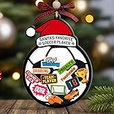 Soccer Christmas Ornament - Gift for Soccer Lovers - Shaker Acrylic Ornament - Ideal Christmas Tree Decor for Sport Fan - Unique Gifts Shaking for Men, Women - 2025 X-mas Home Decor