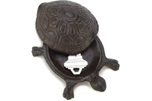 ACCENT PLUS Gifts & Decor Garden Decoration Turtle Cast Iron Key Hider Stone