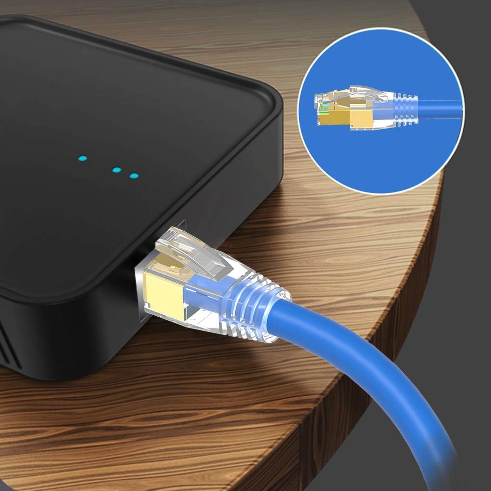 Internet Wire Connector Machine AKKKGOO CAT 8 Ethernet Cable 3m Gigabit Lan Network RJ45 High Speed ...