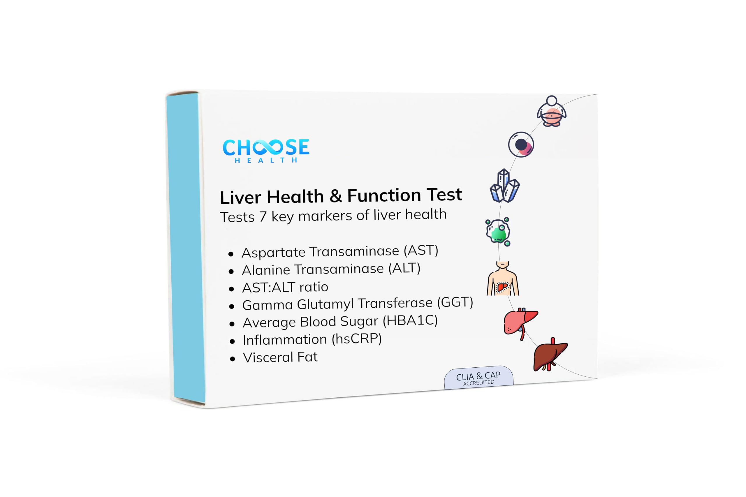 Photo 1 of Liver Health & Function Test | 7-in-1 at-Home Liver Test | Choose Health | Test and Track Liver Function & Health | AST | ALT | GGT | Blood Sugars | Inflammation and More | Not Avail in NY RI
