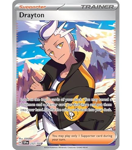 surfer pokemon card Surfer Full Art Trainer Surging Sparks 235/191, NM Pokemon Card main image 1