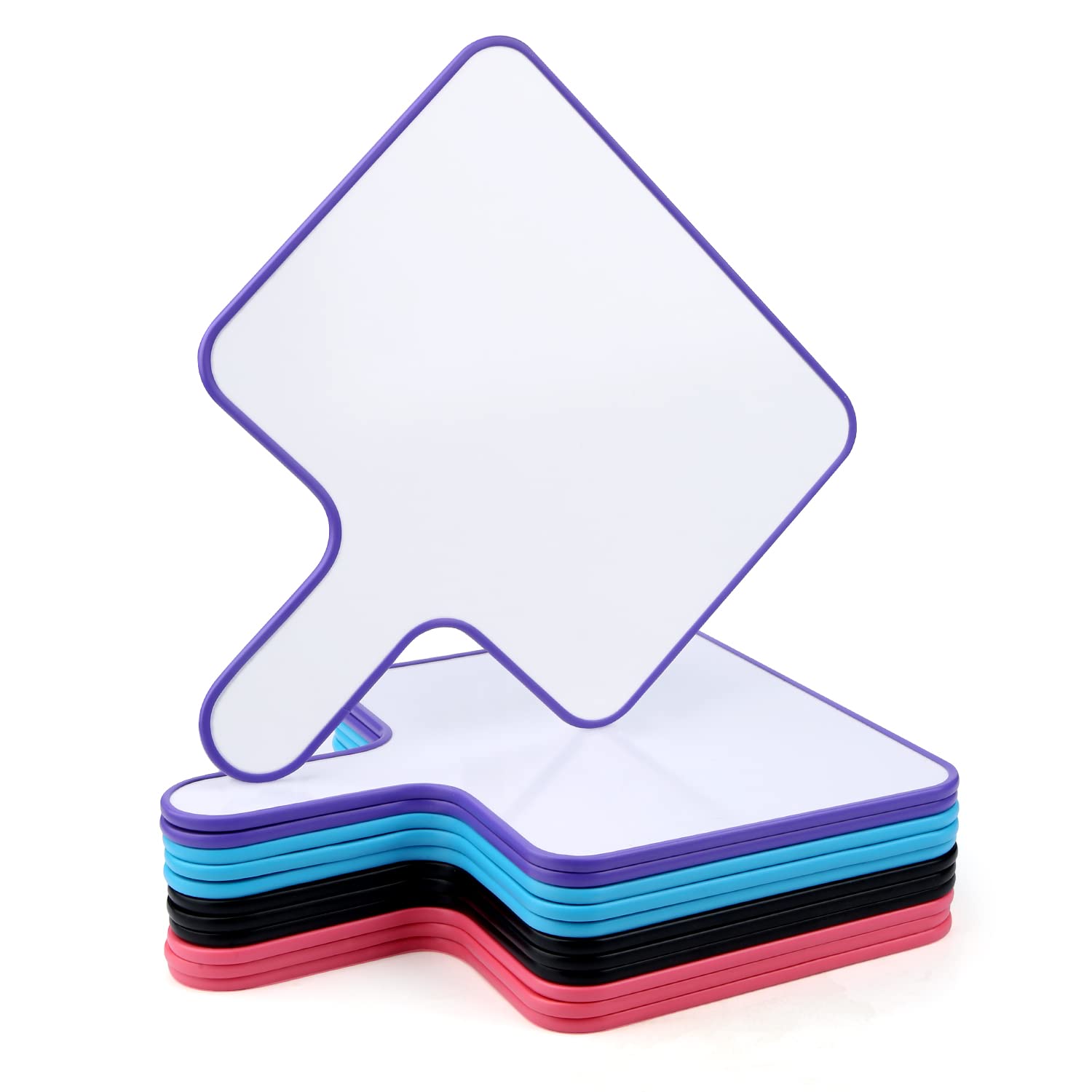 12pcs Dry Erase Answer Paddle, Answer White Boards Double Sided Whiteboard Pack Dry Erase Answer Board for Office School Classroom Teaching Meeting Family Party (9.6x8inch)