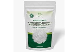 Earth Nourish Hydroxyethyl Cellulose (HEC) Powder 100g / 3.52 Oz – Pure Cosmetic & Industrial Grade, Ideal for DIY Formulatio