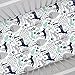 Carousel Designs Navy and Mint Woodland Animals Crib Sheet - Organic 100% Cotton Fitted Crib Sheet - Made in The USA